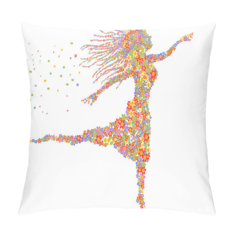 Personality  Beautiful Dancing Floral Girl Pillow Covers