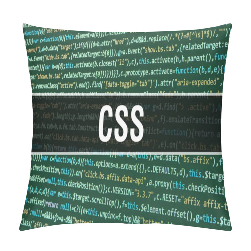 Personality  CSS Concept With Random Parts Of Program Code. CSS With Programm Pillow Covers