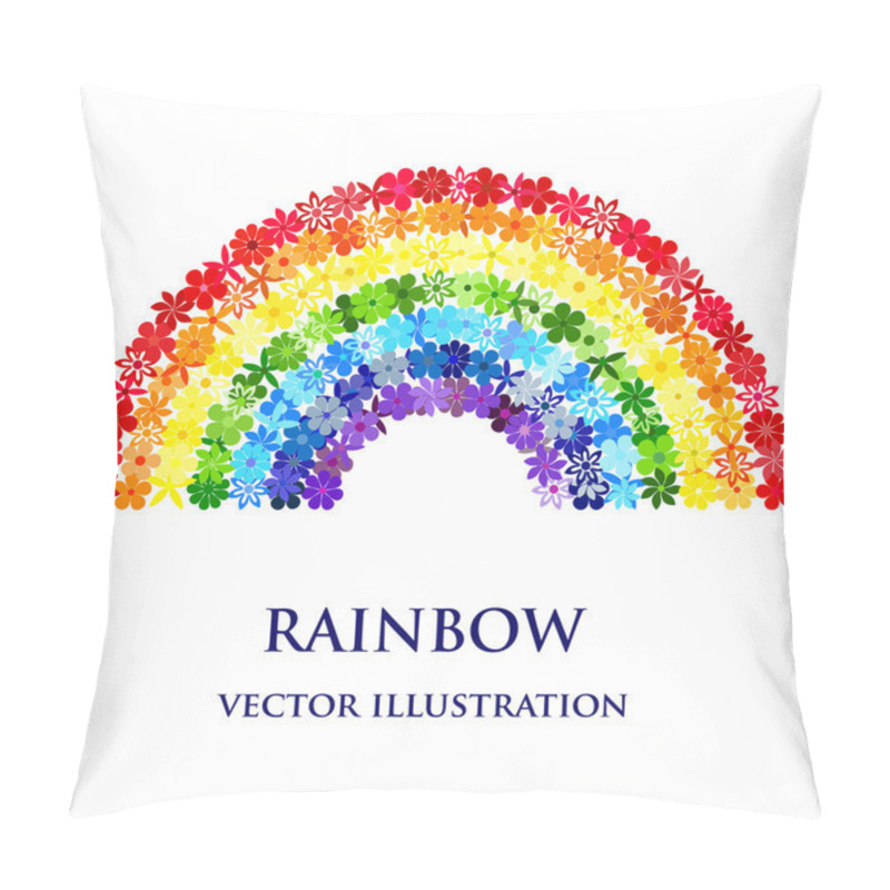 Personality  Floral Rainbow Mosaic Pillow Covers