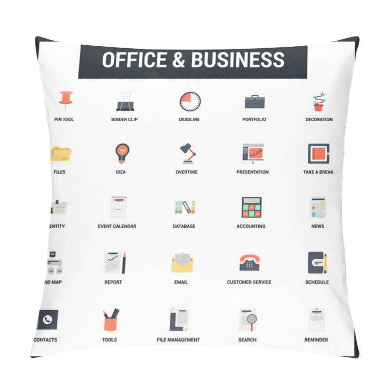 Personality  Universal Web And Mobile Icon Set. Pillow Covers