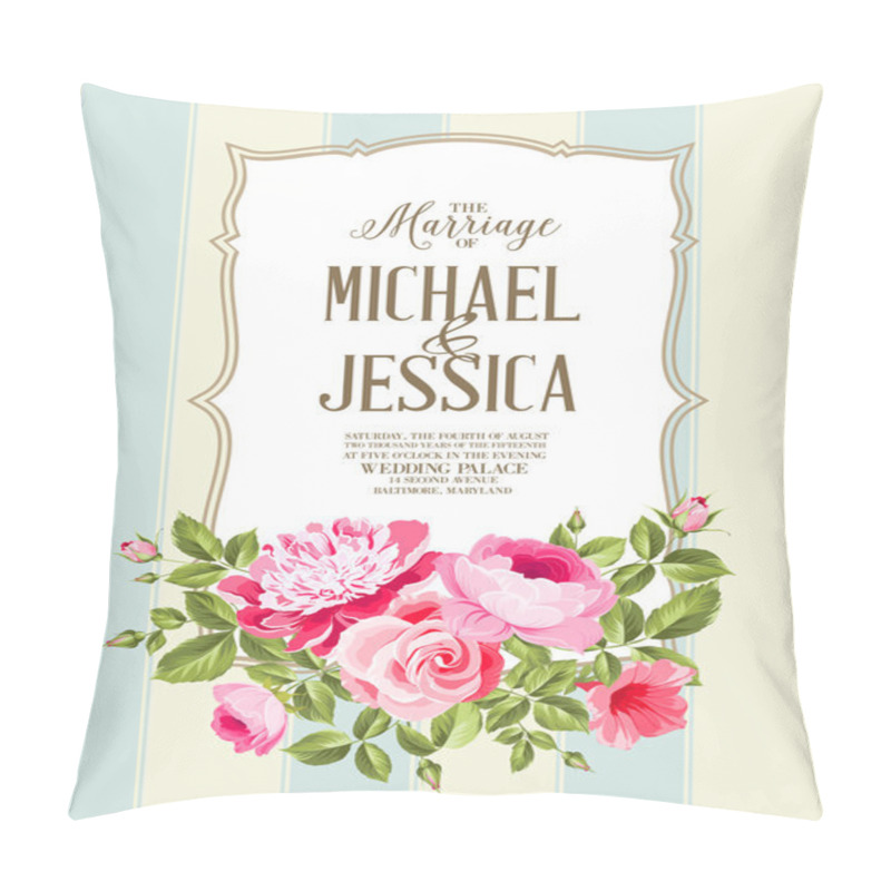 Personality  The Wedding Card. Pillow Covers