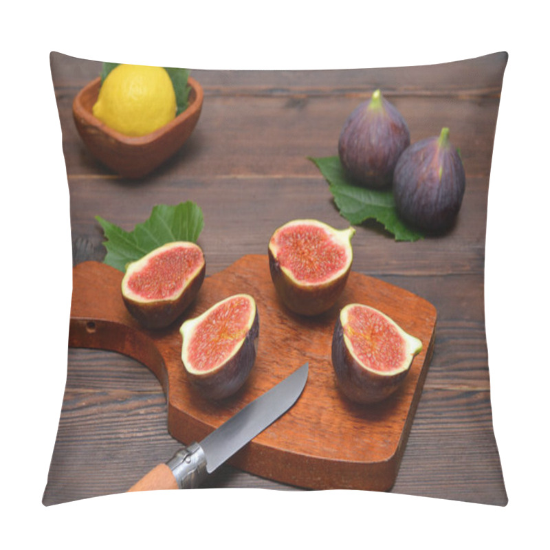 Personality  Cut Figs On A Cutting Board On The Table Pillow Covers