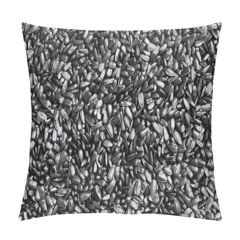 Personality  Sunflower Seed. Background. Texture. Copy Space Pillow Covers