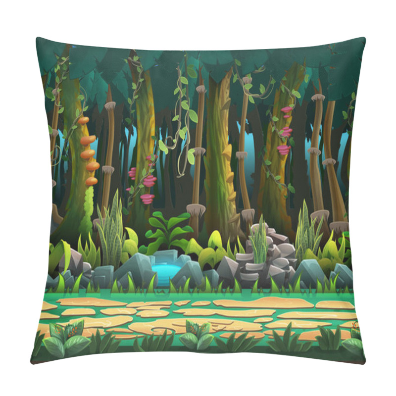 Personality  Seamless Cartoon Jungle  Pillow Covers