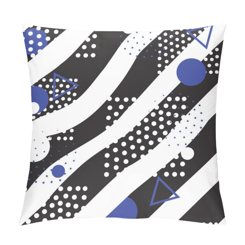 Personality  Seamless Geometric Pattern In Retro, Memphis 80s Style Pillow Covers