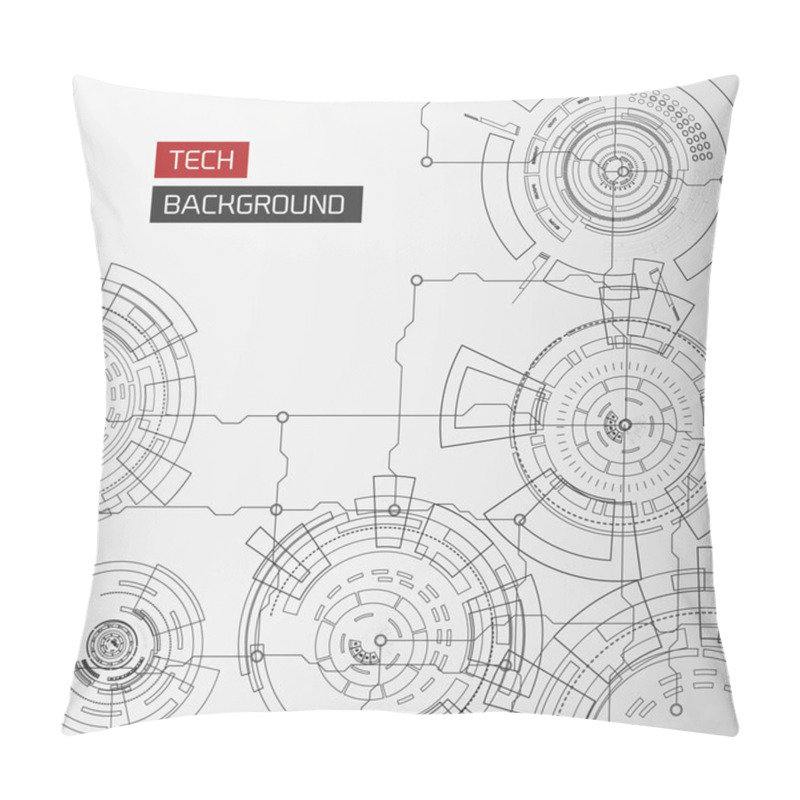 Personality  Virtual Interface Monochrome Background Pillow Covers