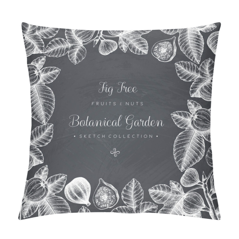 Personality  Design With Hand Drawn Fig Trees Branch Pillow Covers