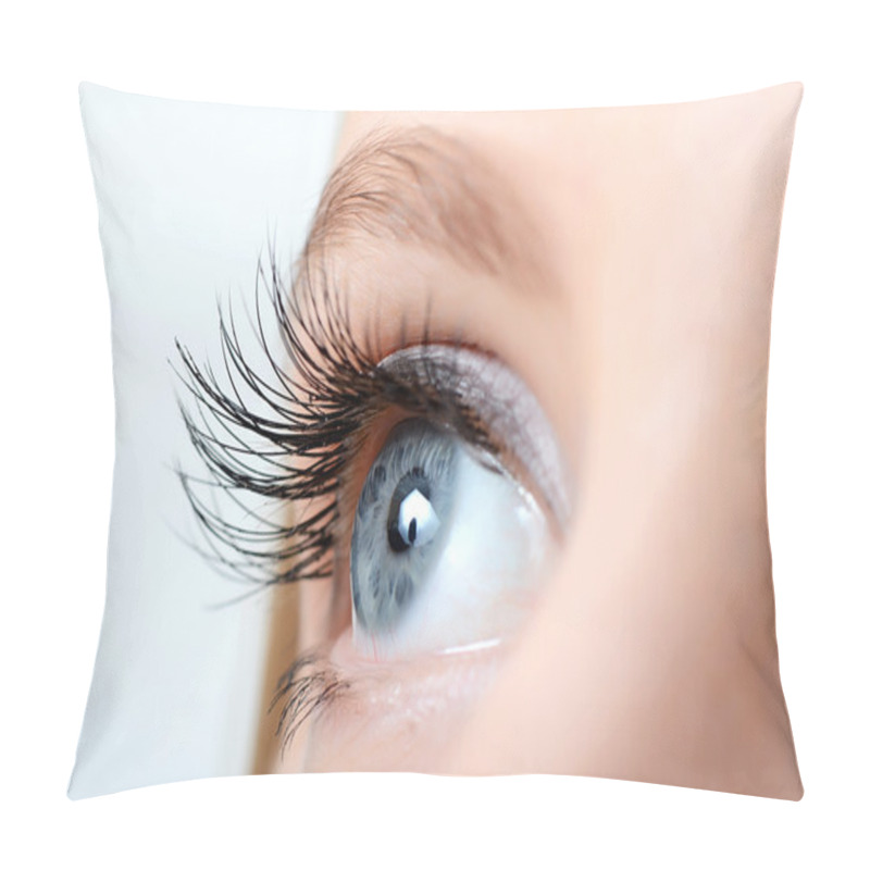 Personality  Female Eye With Long Eyelashes Close-up Pillow Covers