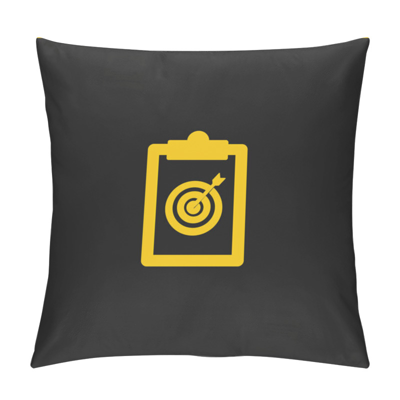 Personality  Archery Note Yellow Glowing Neon Icon Pillow Covers