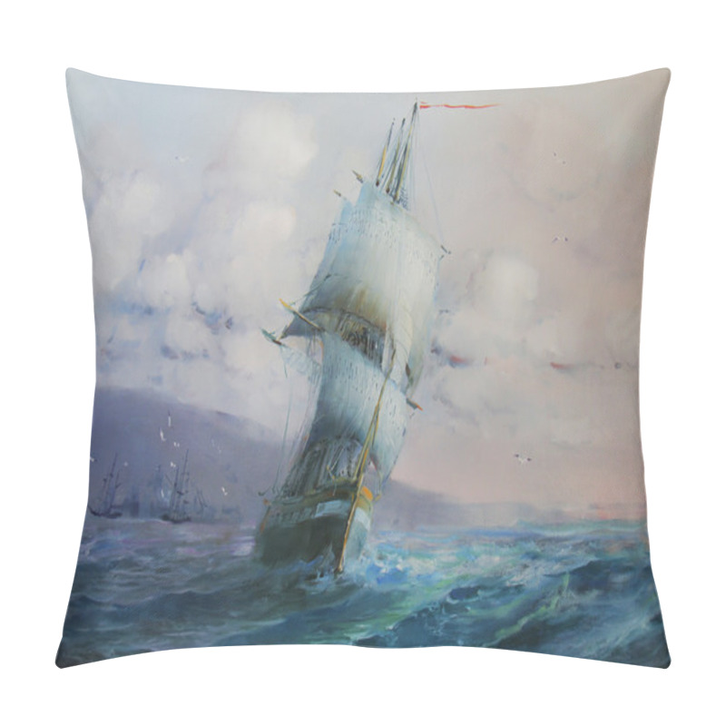 Personality  Seascape. Sea Painting. Pillow Covers