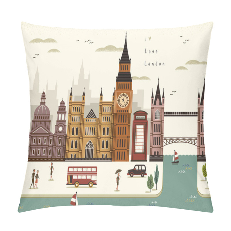 Personality  London Travel Scenery Pillow Covers