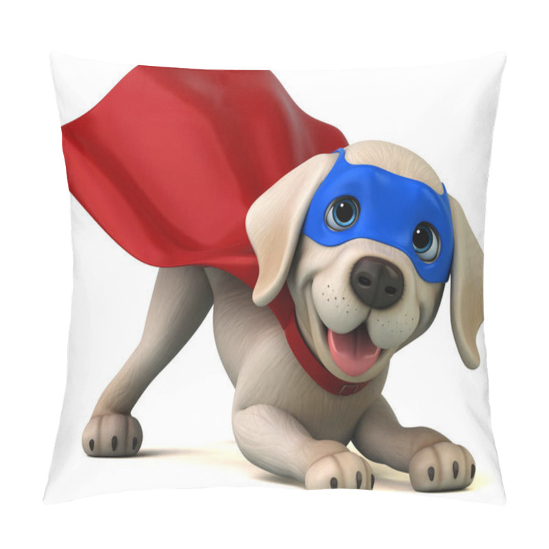 Personality  Fun 3D Cartoon Super White Labrador Retriever  Character  Pillow Covers