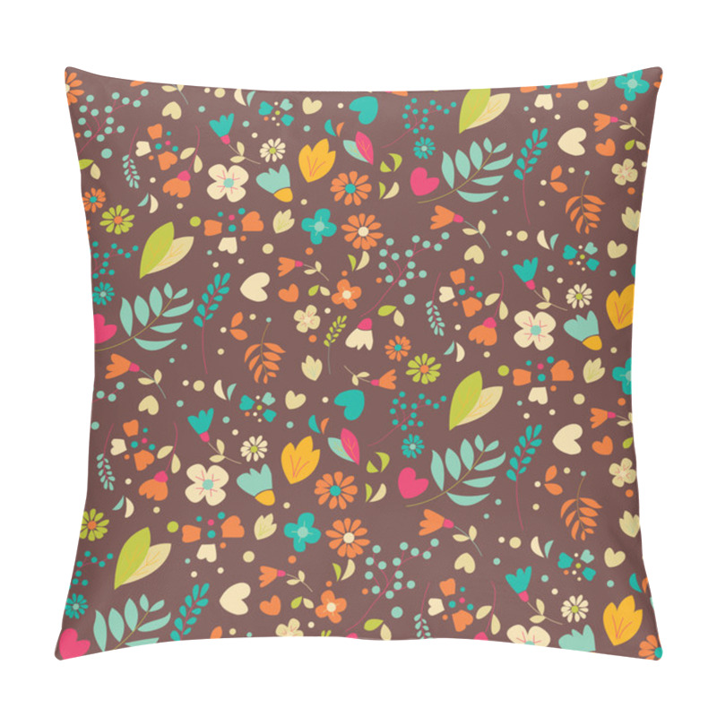 Personality  Bohemian Hand Drawn Flowers, Seamlss Pattern Pillow Covers