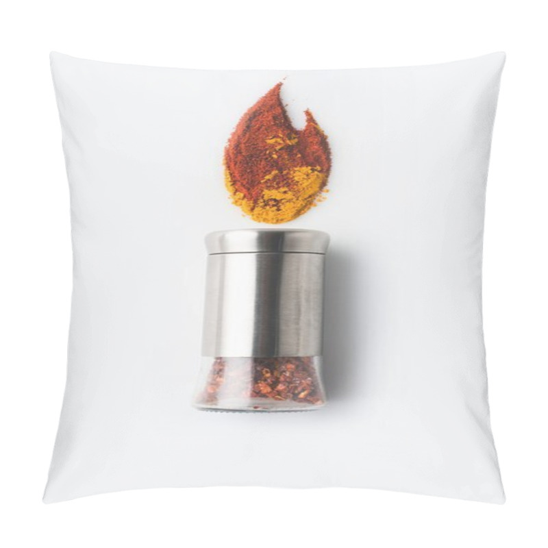 Personality  Pepper Grinder With Paprika And Curry Pillow Covers