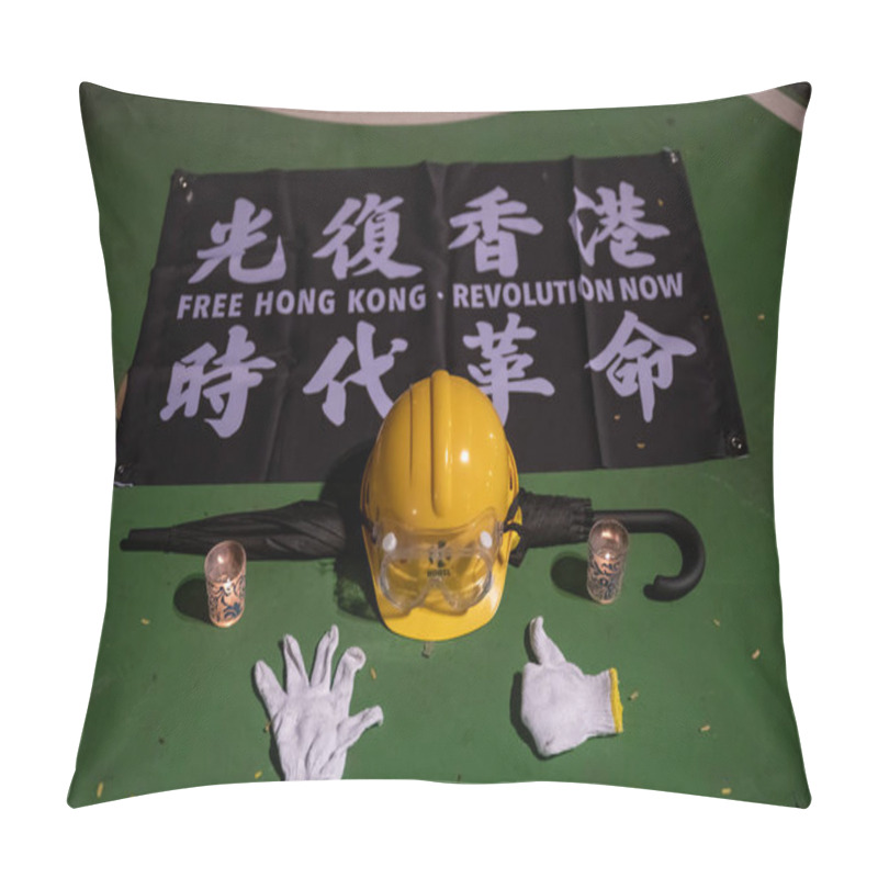 Personality  HONG KONG - JUNE 4 2020: Thousands Of People Packed Victoria Park During The 30th Anniversary For Tiananmen Masscre In 1989. Pillow Covers