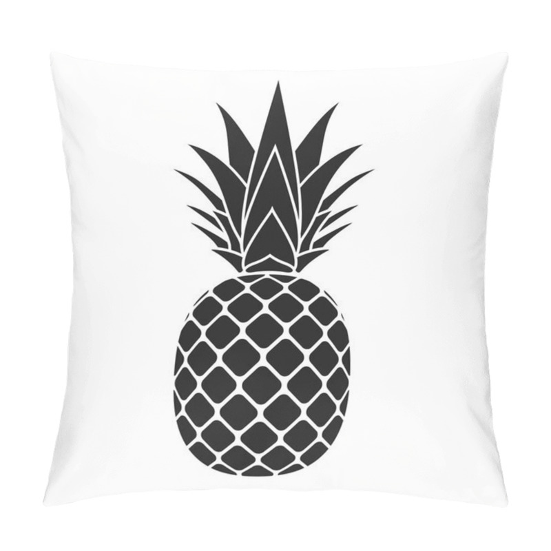 Personality  Pineapple Leaf Icon Gray Pillow Covers