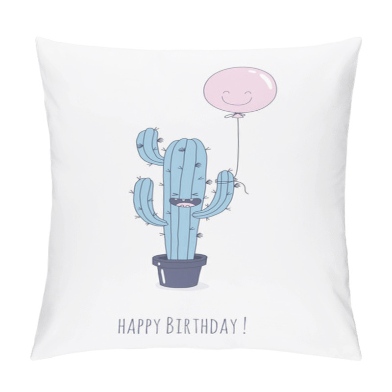 Personality  Funny Cactus With Balloon Pillow Covers