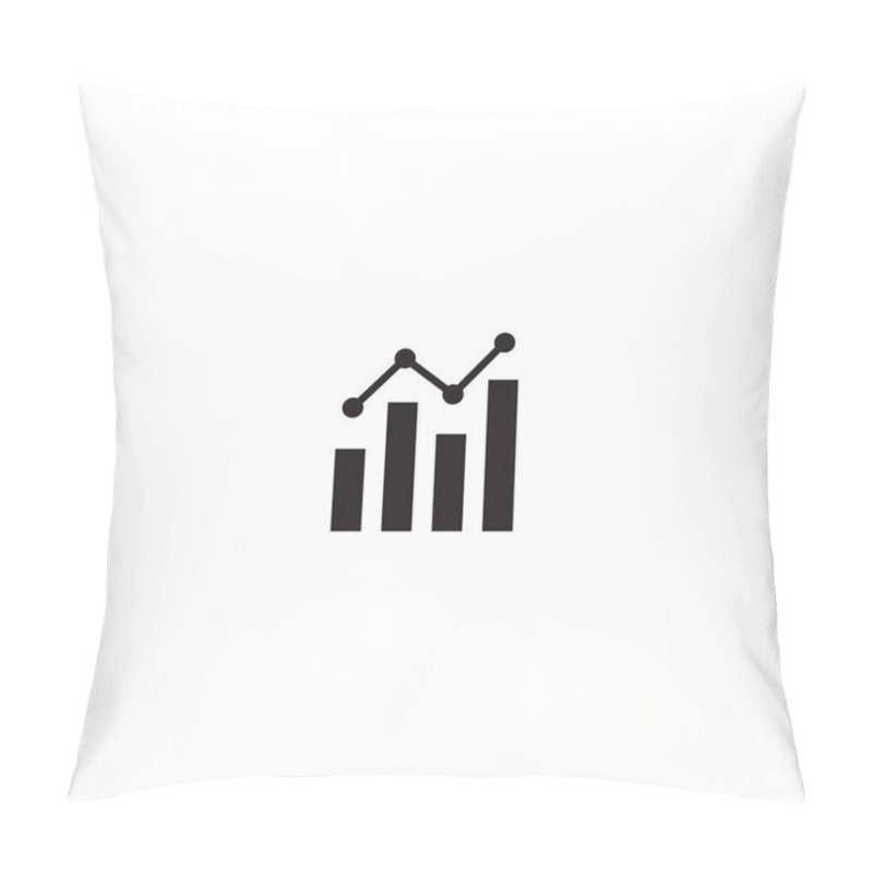 Personality  Chart Icon In Flat Style. Graph Vector Illustration On White Isolated Background.Business Concept. Pillow Covers