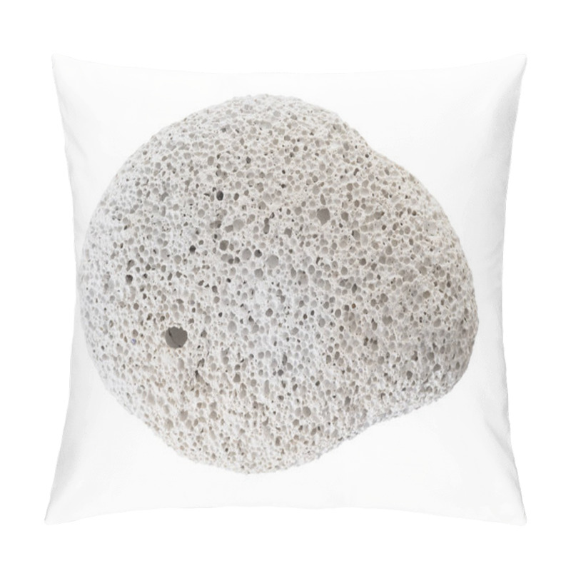 Personality  Found Natural Pumice Stone Isolated On White. Pillow Covers