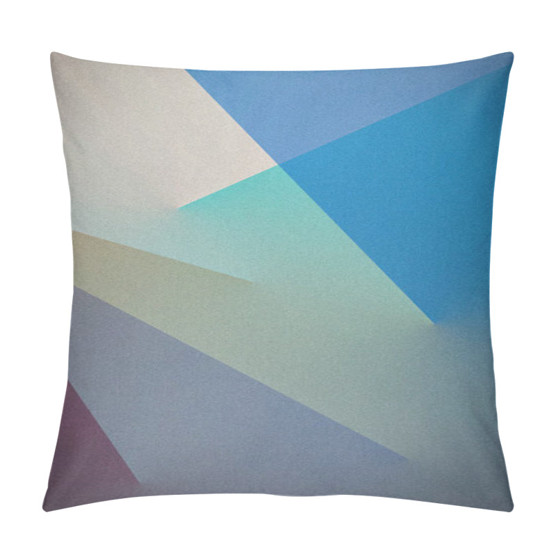 Personality  Vertical Abstract Background Featuring Soft Blue, Beige, And Green Tones, With A Grainy Texture And Geometric Shapes, Perfect For Banners, Wallpapers, And Digital Art Pillow Covers