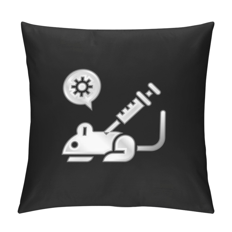 Personality  Animal Testing Silver Plated Metallic Icon Pillow Covers