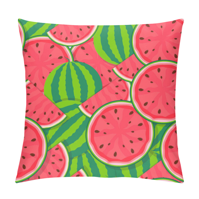 Personality  Seamless Pattern Background From Watermelon. Vector Illustration Pillow Covers