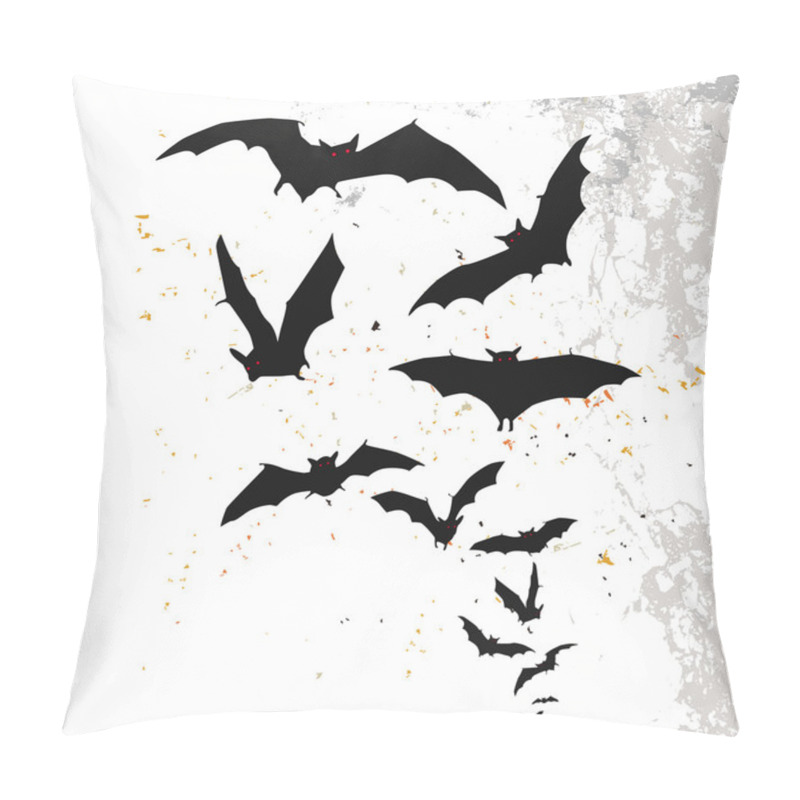 Personality  Halloween Background With A Full Moon And Bats Pillow Covers