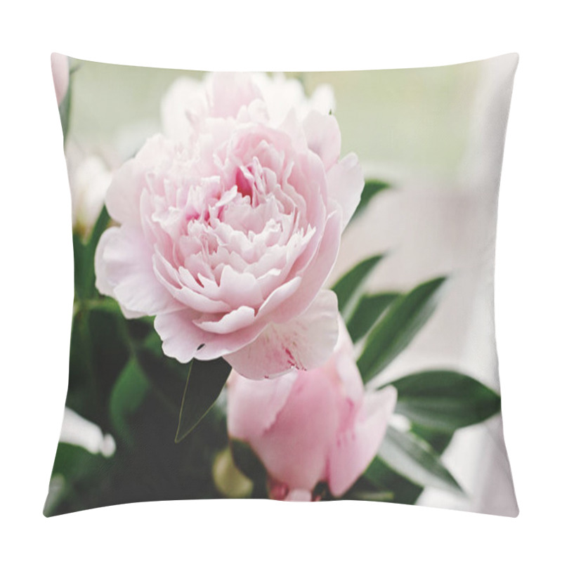 Personality  Lovely Peony Pink And White Flowers  Pillow Covers