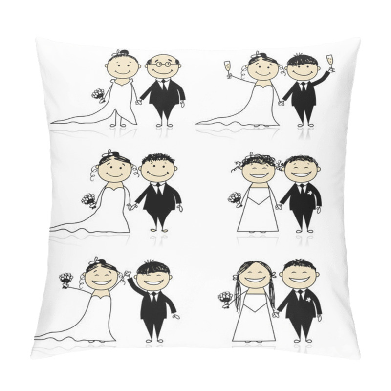 Personality  Wedding Ceremony - Bride And Groom Together For Your Design Pillow Covers