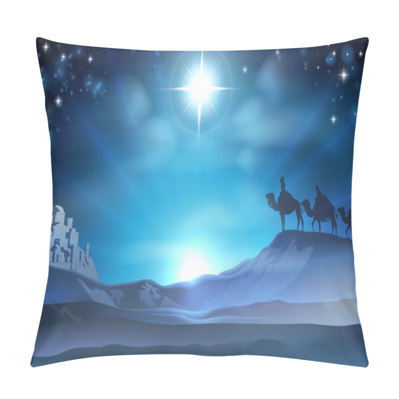 Personality  Christmas Nativity Star And Wise Men Pillow Covers