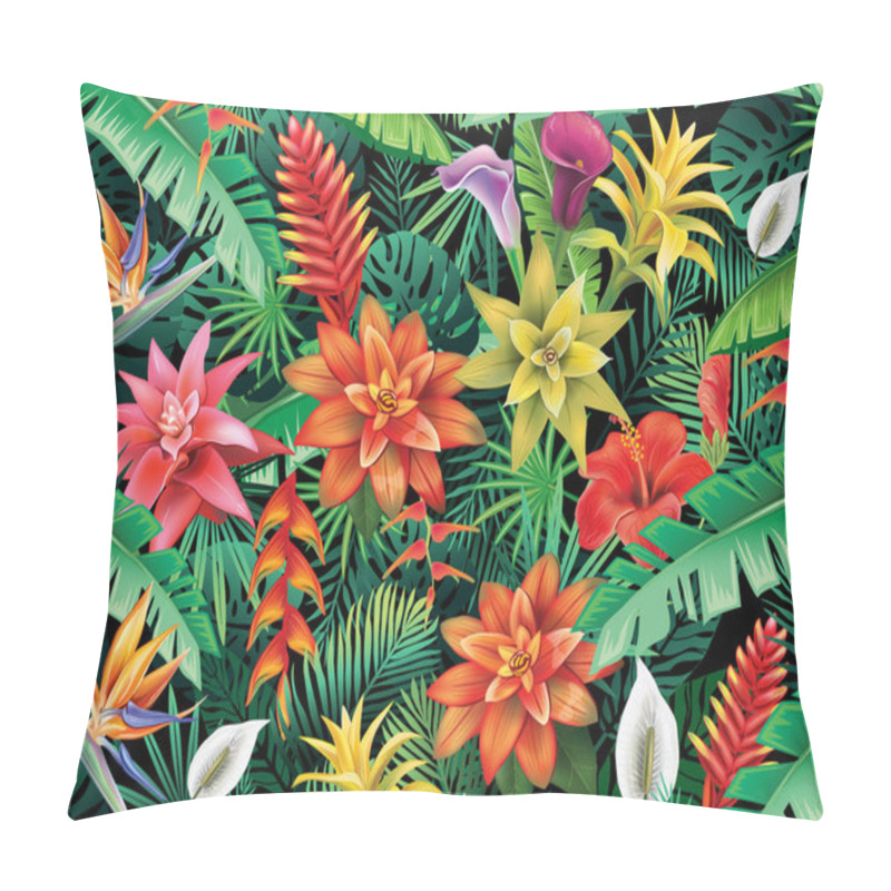 Personality  Background From Tropical Flowers Pillow Covers