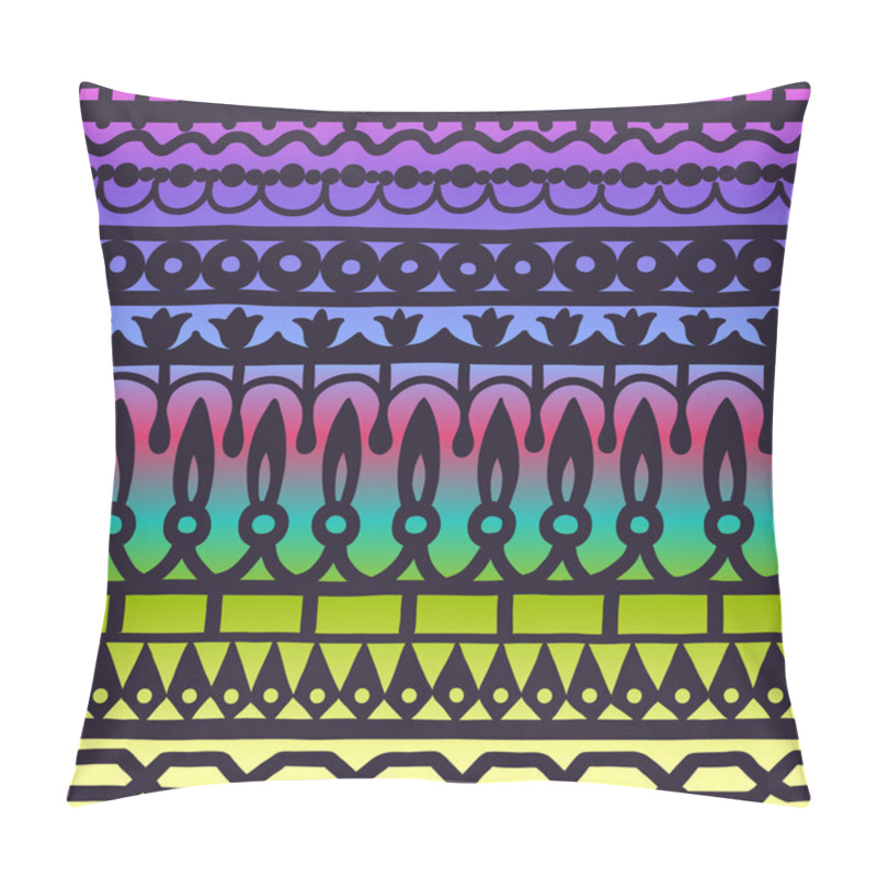 Personality  Ethnic Seamless Stripe Pattern. Vector Illustration For Your Cute Design. Borders And Frames. Pillow Covers