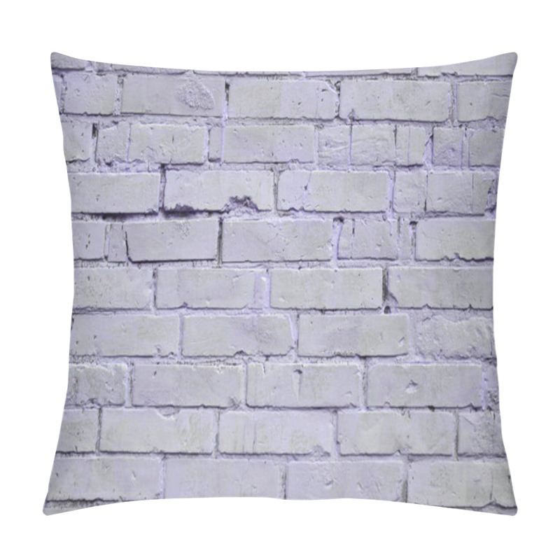 Personality  Background Texture Of Old Brick Wall, Painted In Violet Pillow Covers