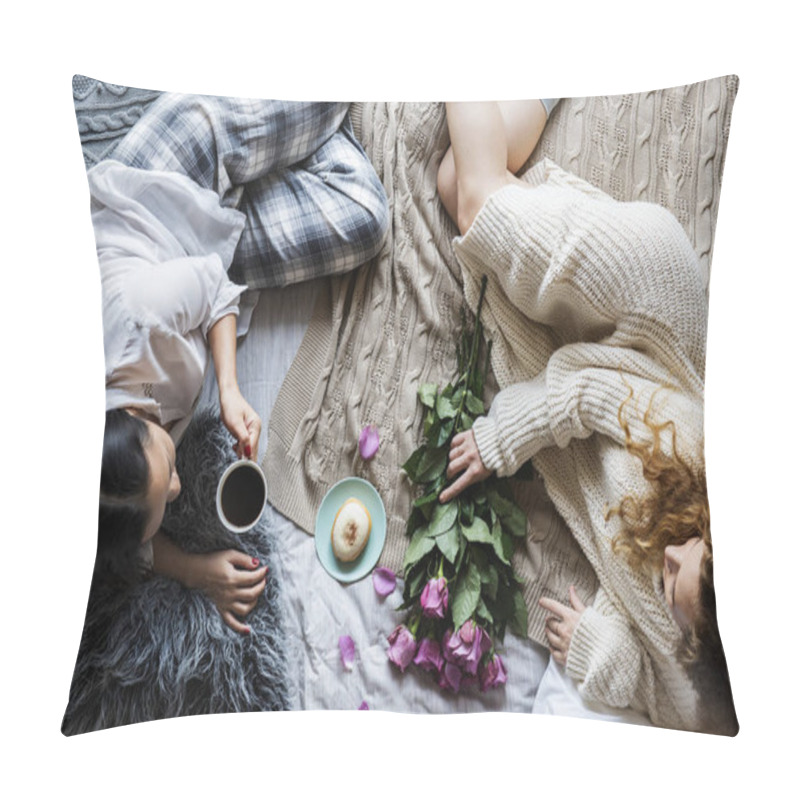 Personality  Lesbian Couple Spending Time Together Pillow Covers