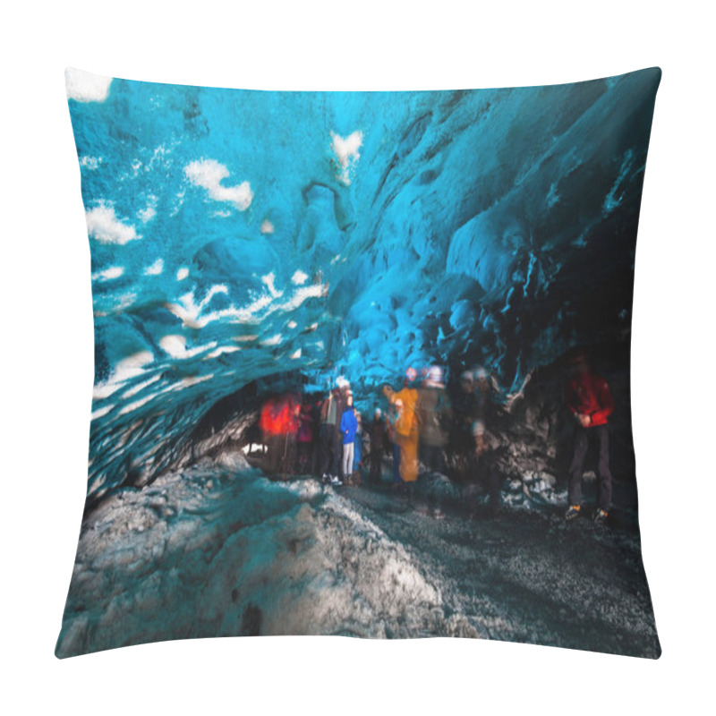 Personality  Blue Ice Cave View During Winter In Jokulsarlon, Iceland Pillow Covers