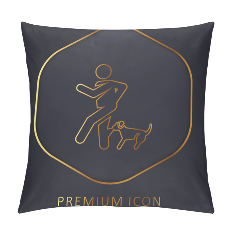 Personality  Bite Golden Line Premium Logo Or Icon Pillow Covers