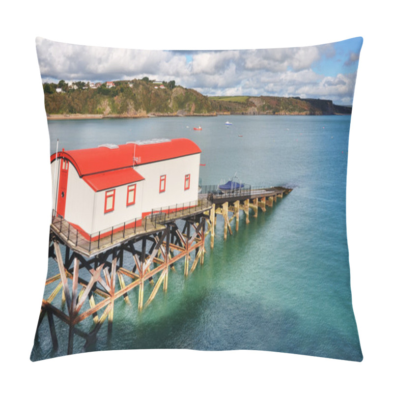 Personality  View Of A Converted Lifeboat Station, Tenby. Pillow Covers