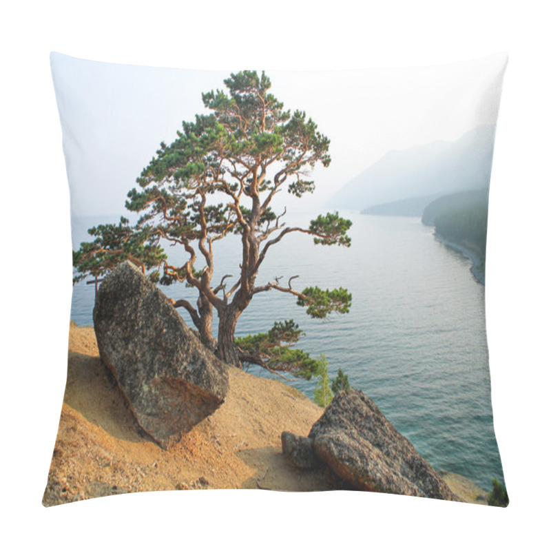 Personality  Tree On The Coast Of Lake Baikal Pillow Covers