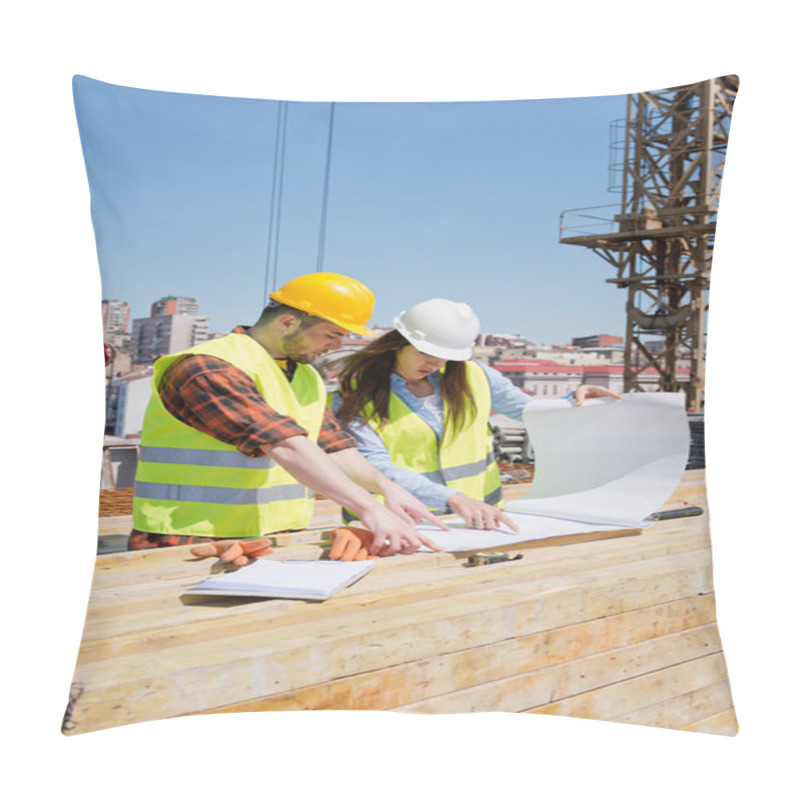 Personality  Architect With Construction Worker Pillow Covers