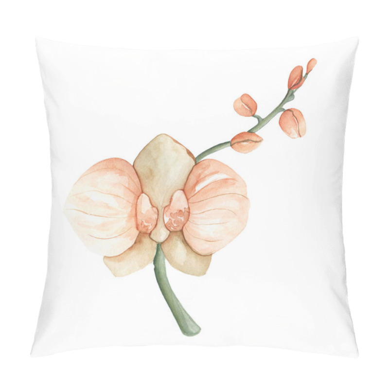 Personality  Watercolor Tender Orchid. Isolated Simple Flower For Greeting Card, Invitation, Poster, Banner, Print. Pillow Covers