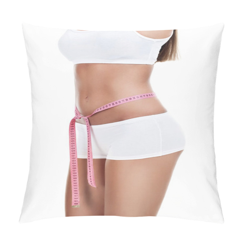 Personality  Measuring Waist With Measuring Tape Pillow Covers