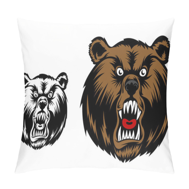 Personality  Angry Bear Mascot Pillow Covers