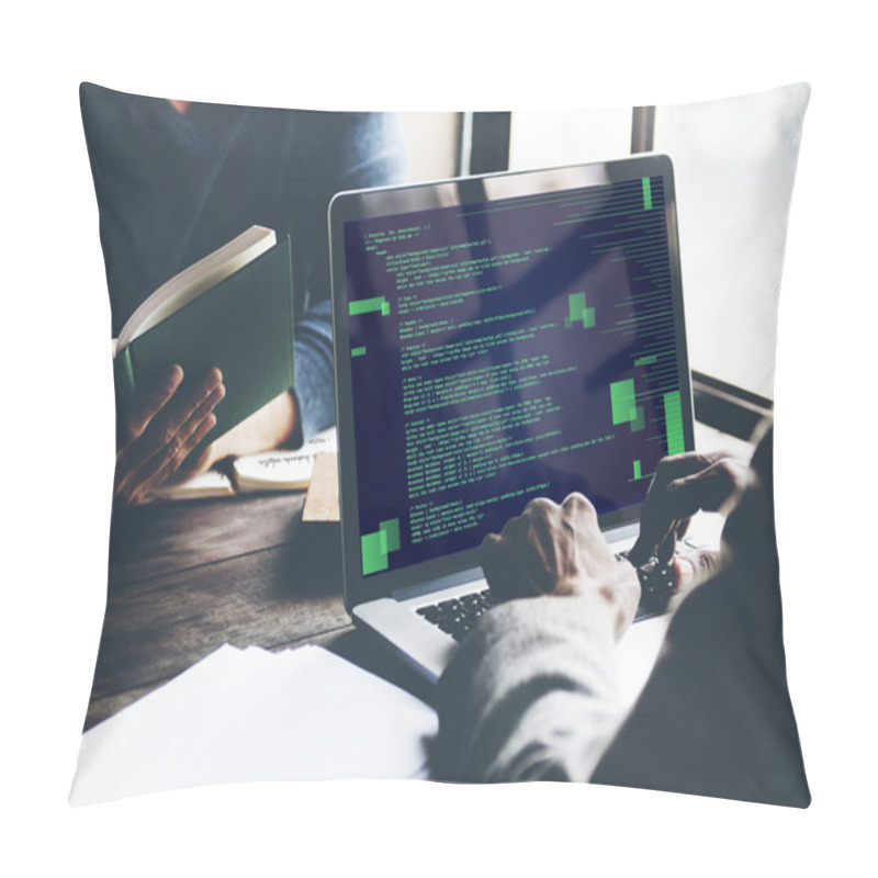 Personality  Code On Computer Monitor Pillow Covers