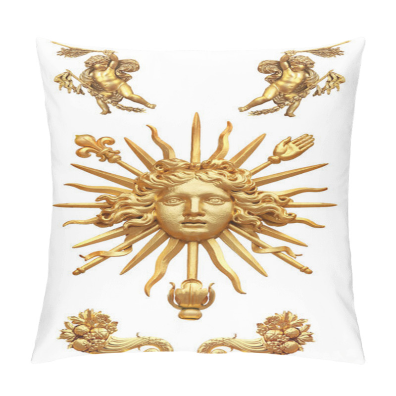 Personality  Detail Of Golden Fence Of Versailles Palace Pillow Covers