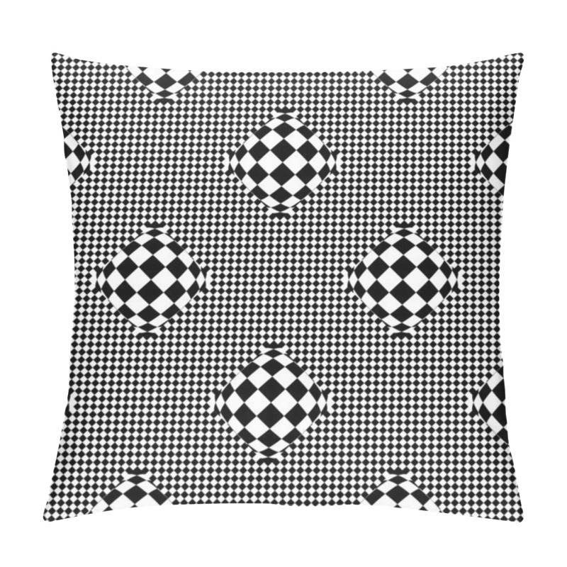 Personality  Design Seamless Monochrome Checkered Geometric Pattern Pillow Covers