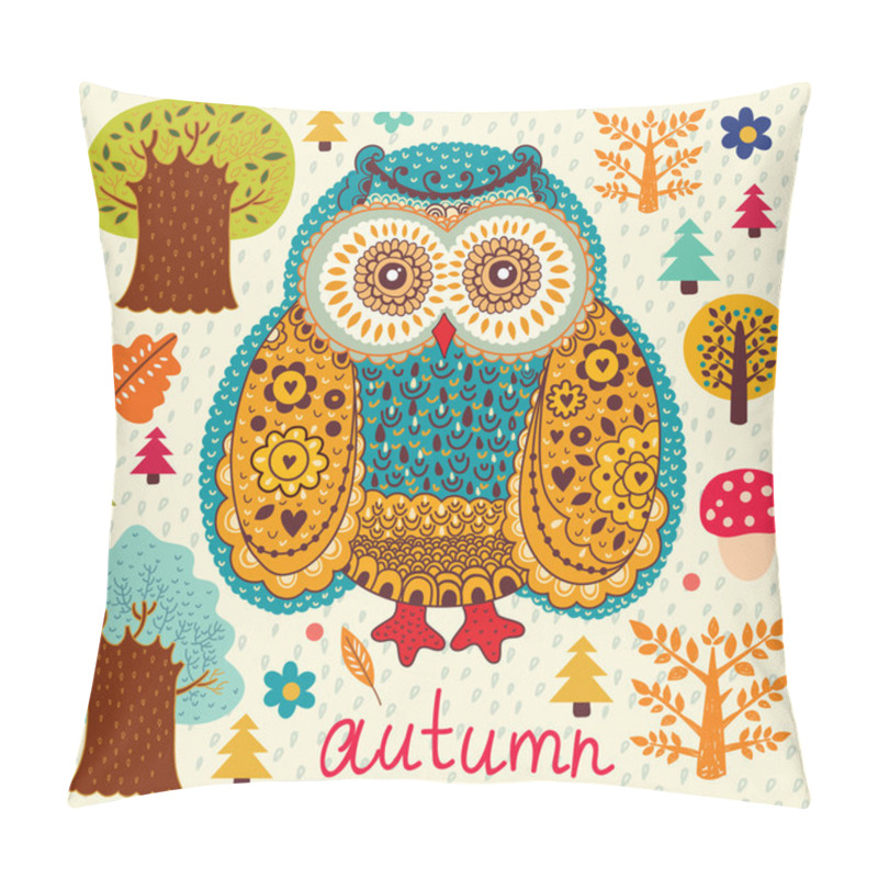 Personality  Background Wiht Owls Pillow Covers