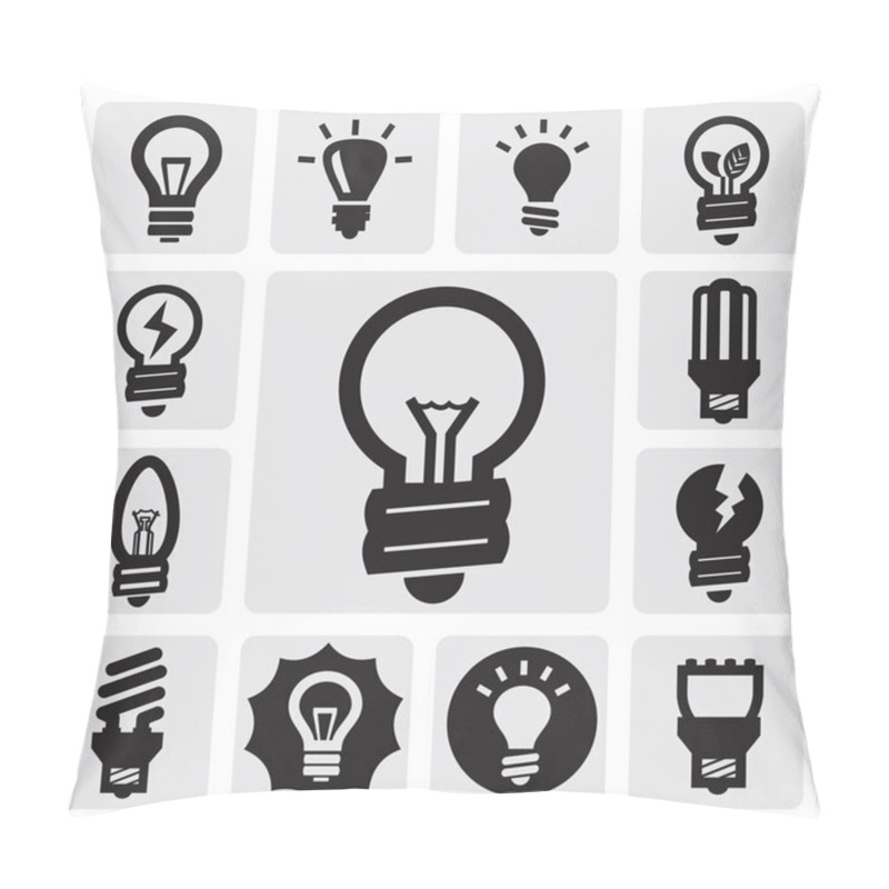 Personality  Bulbs Icons Pillow Covers