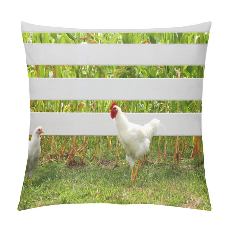 Personality  Rooster Courting Hen Pillow Covers