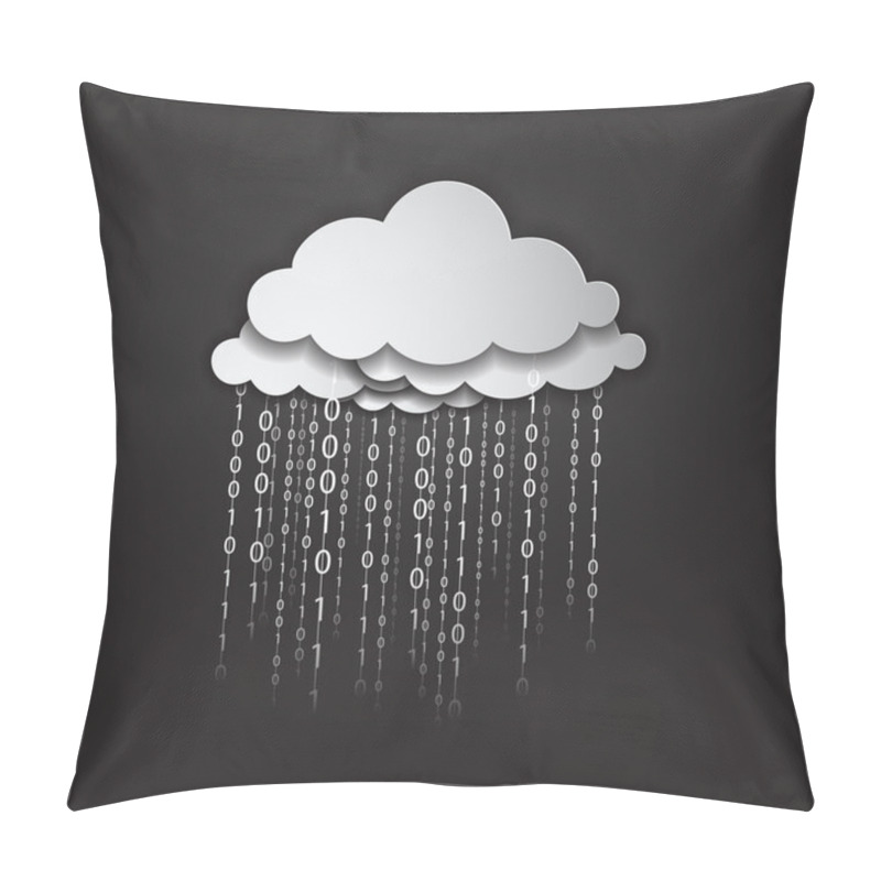 Personality  Illustration Of Clouds Computing Services. Pillow Covers