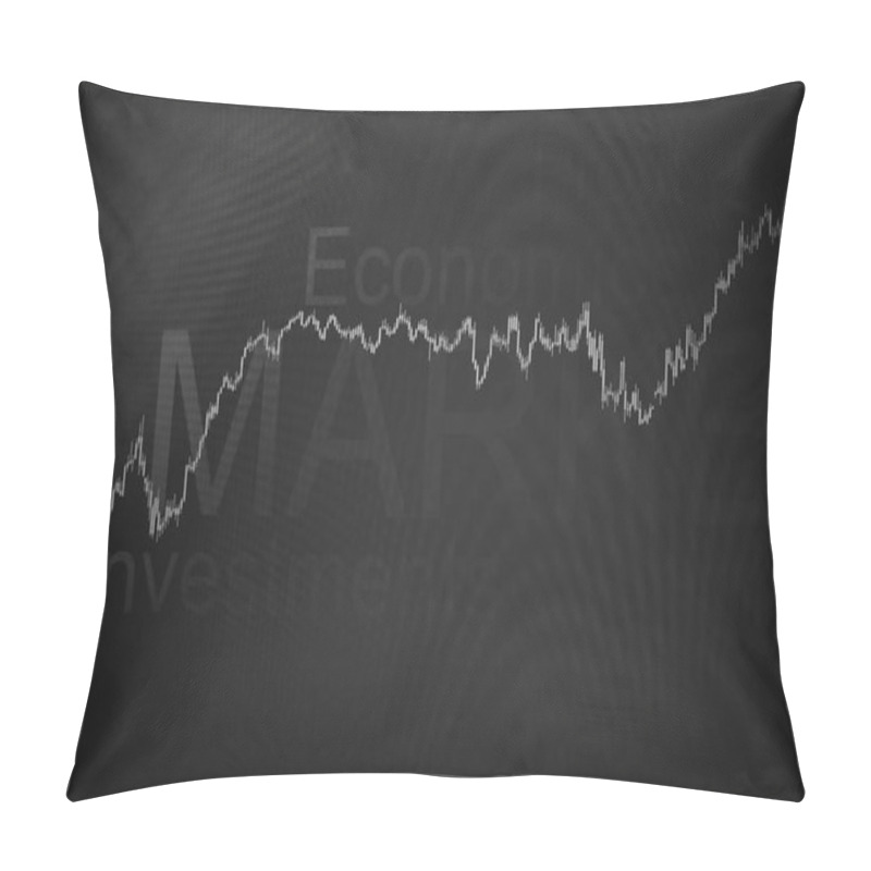 Personality  Stock Market Price Chart On A Dark Background. Financial And Investment Concept. Stock And Currency Market Prices On The Screen. Cryptocurrency Price Fluctuations. Pillow Covers